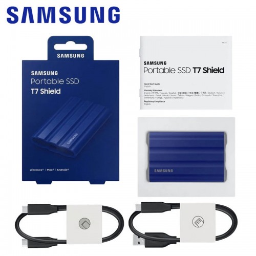 SAMSUNG T7 SHIELD EXTERNAL SSD 2TB (TYPE C+A USB 3.2 GEN.2 10Gbps